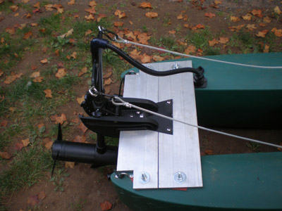 Electric motor mount - fishing kayak